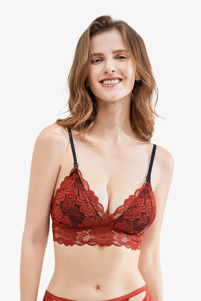Lacey Nursing Bralette Red by Shapee