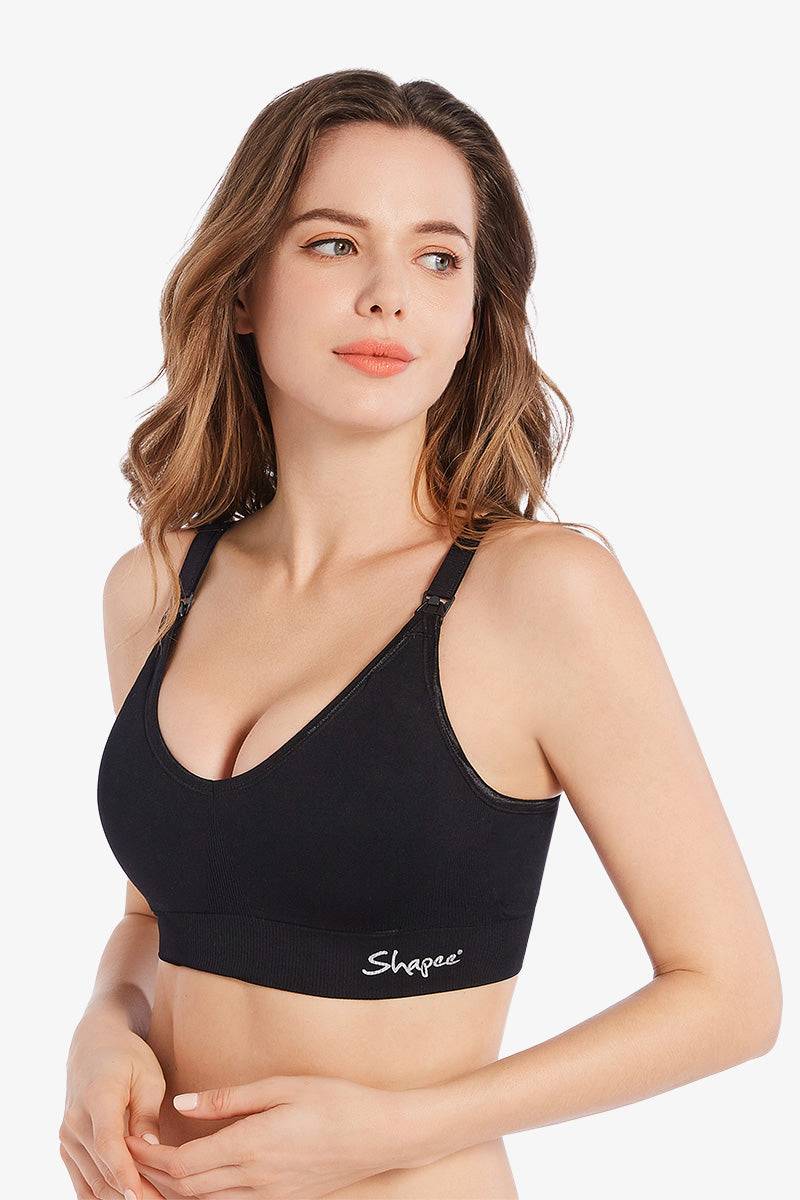 Shapee Sassy Nursing Bra (Grey) - Wireless nursing bra, Sports