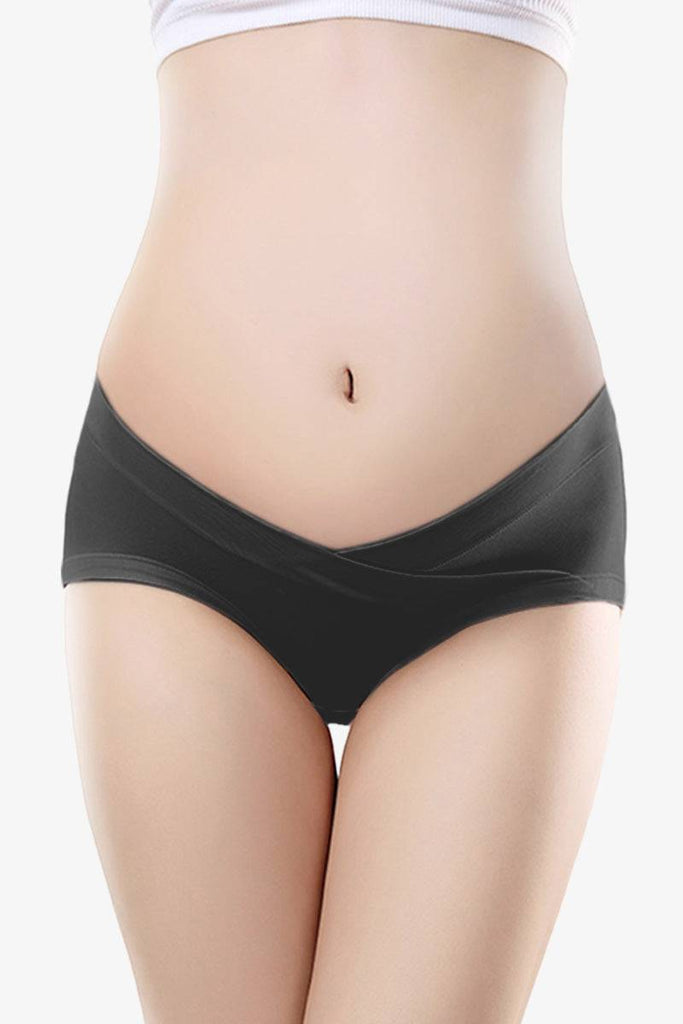 Low Waist Maternity Panties Black by Shapee