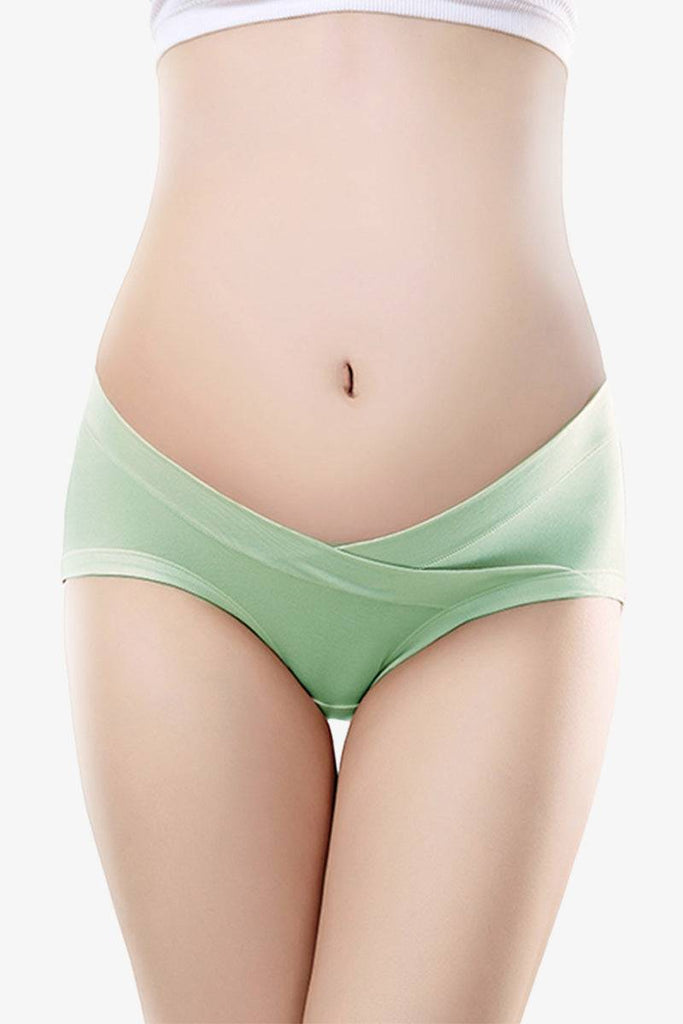 Low Waist Maternity Panties Green by Shapee